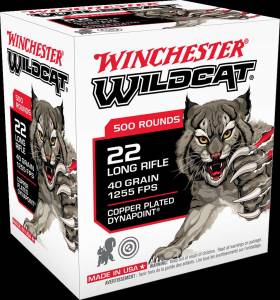 Winchester Ammo WW22LRB Wildcat  22 LR 40 gr Lead Round Nose (LRN) 500 Bx/ 10 Cs (Bulk)