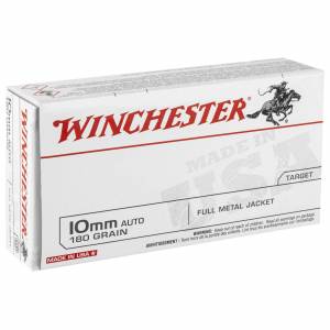 Winchester Ammo USA10MM USA  10mm Auto 180 gr Full Metal Jacket (FMJ) 50 Bx/ 10 Cs