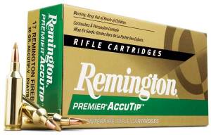 Remington Ammunition PRA204B Premier Accutip-V 204 Ruger 40 gr AccuTip-V Boat Tail 20 Bx/ 10 Cs