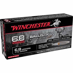 WINCHESTER SBST68W 6.8 WESTERN 170 BSTP Rifle Ammunition 20rd BOX