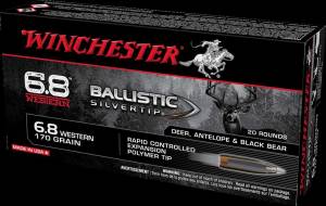 Winchester Ammo SBST68W Supreme Rifle 6.8 Western 170 gr Ballistic Silvertip 20 Bx/ 20 Cs