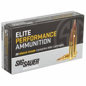 Sig Sauer E223M120 Elite Match Grade  223 Rem 77 gr Open Tip Match (OTM) Rifle Ammunition 20 Rd Box