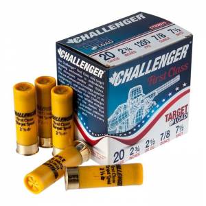 Challenger Target Load 20 GA 2.5 DR 7/8oz. #7.5 2.75" 250rd case