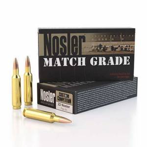 Nosler 60016 Match Grade  22 Nosler 77 gr Custom Competition 20 Bx/ 20 Cs